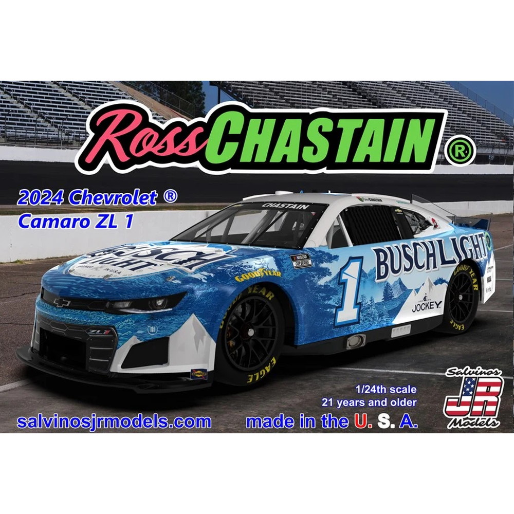 サルビノスJRモデルズ 1/24 ロス・チャスティン #1 ブッシュ・ライト シボレー カマロ NASCAR 2024 プラモデル THC2024RCP
