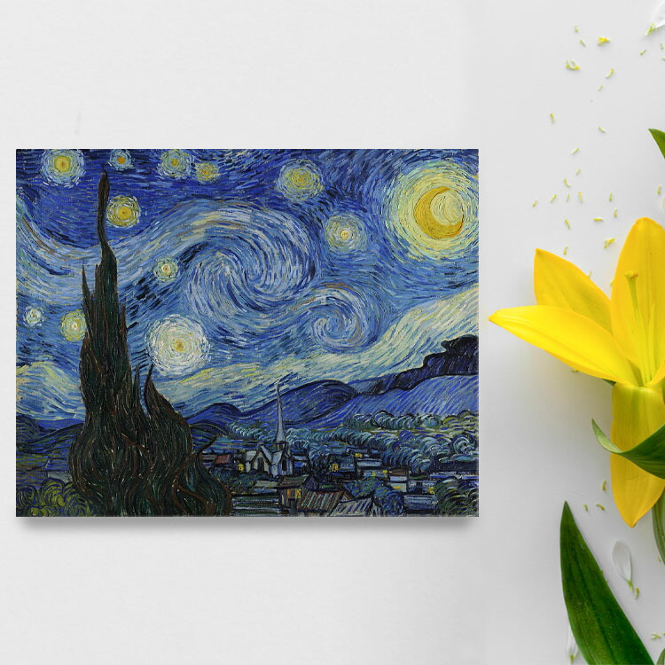 楽天市場 アートパネル アートボード ゴッホ 星月夜 33x22 壁掛け 絵 インテリア 名画 モダンアート 油絵 絵画 有名画 おすすめ 人気 高級 かわいい おしゃれ ポスター 玄関 リビング 部屋 店舗 風景画 自然 花 空 海 モノトーン Lotno 03 趣味職人