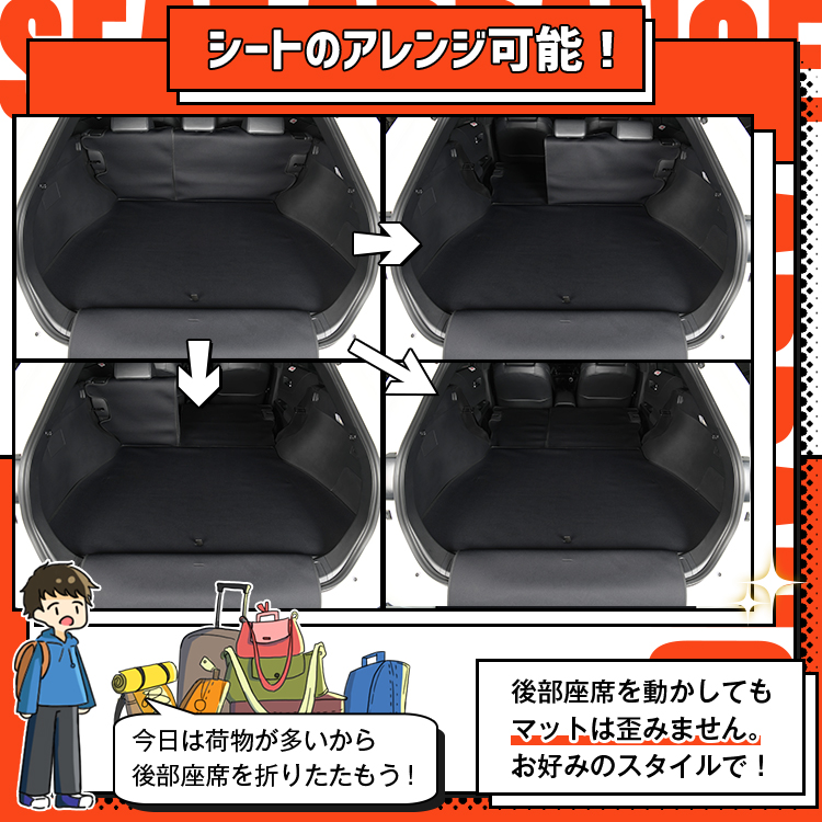 市場 夏超得 MXUA80 フロアマット ラゲッジマット 新型 トランクマット P5倍+300円 ハリアー80系 MXUA85 ラゲージマット