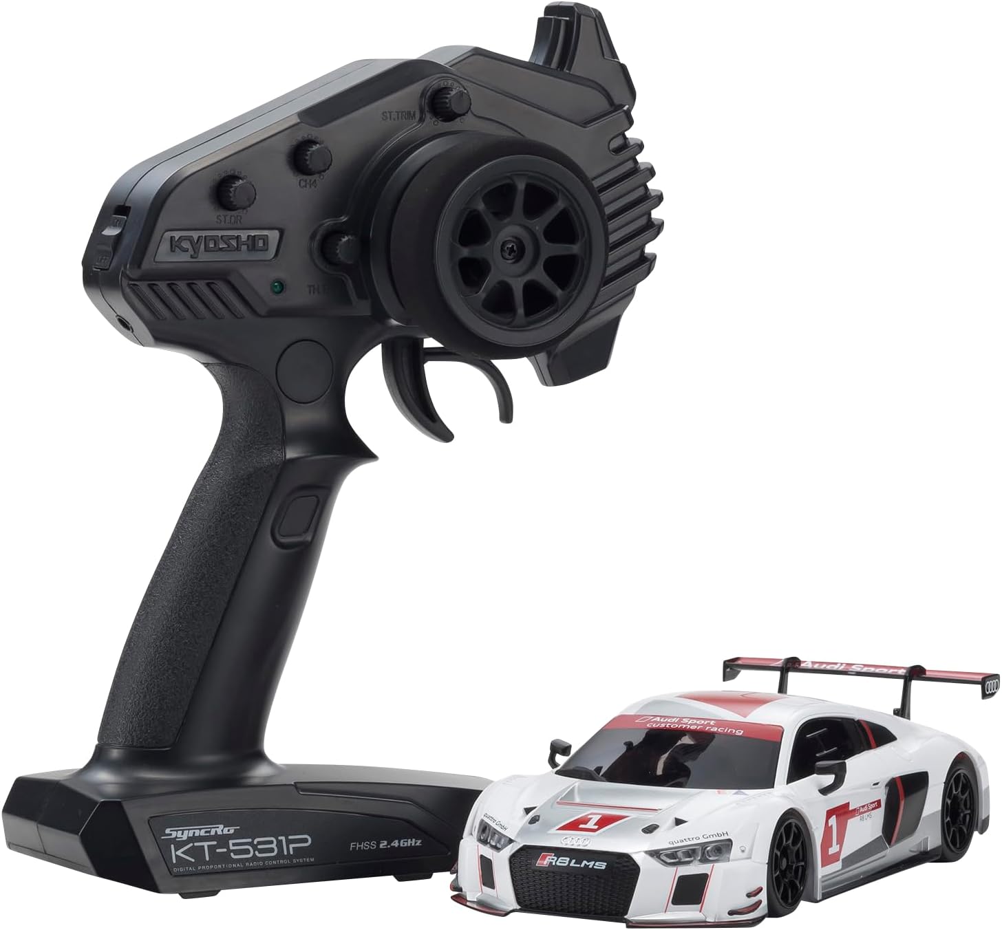 京商 MR04 RWD r/s Audi R8 LMS 2015 White 電動ラジオコントロール 32357AS