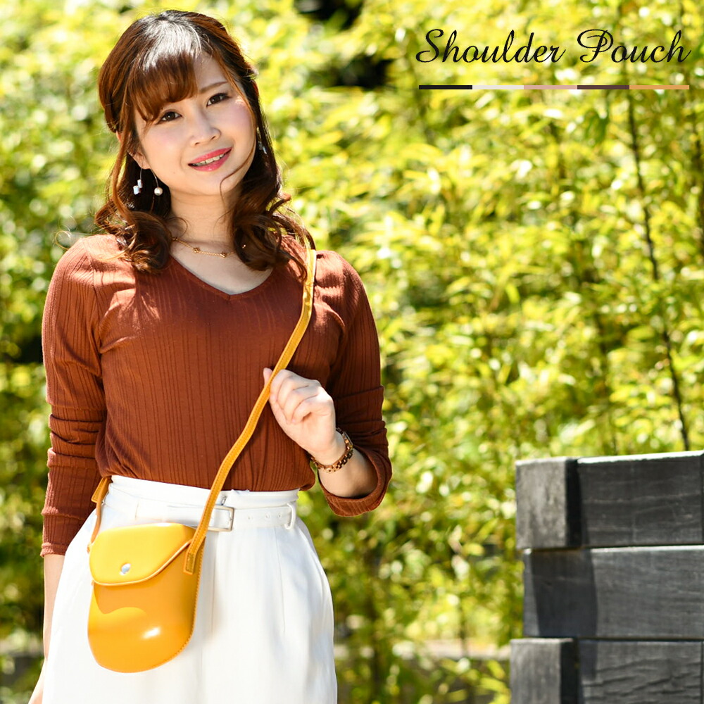 ショルダーポーチ レディース 斜めかけ 秋冬 Pu