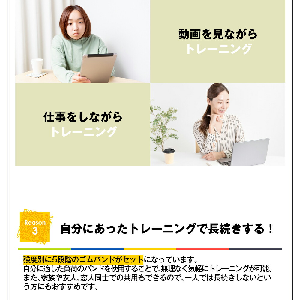 トレーニングチューブ ゴムバンド 体幹トレーニング エクササイズ 5本セット ゴムチューブ エクササイズバンド