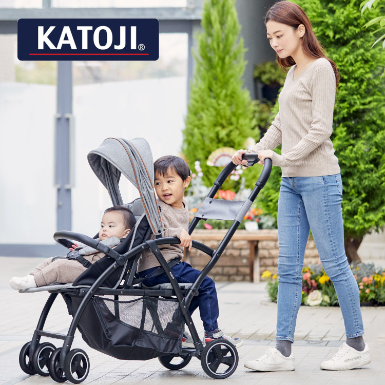 ベビーカー本体 クーポン対象外 レビュー記入でマスク貰える ベビーカー 2人乗り D カトージ キッズシート キッズボード 散歩 お出かけ キッズ こども 子供 赤ちゃん 新生児 快適 かご付き 四輪 2シート ベビー ベビーカー 送料無料 2 Seater