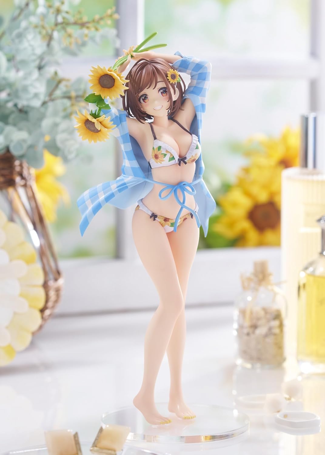PLUMPMOA 森倉円オリジナルイラスト ［向日葵の女の子］ 1/7スケール PVC製 塗装済み 完成品 フィギュア PF377｜ほびくるオンライン店