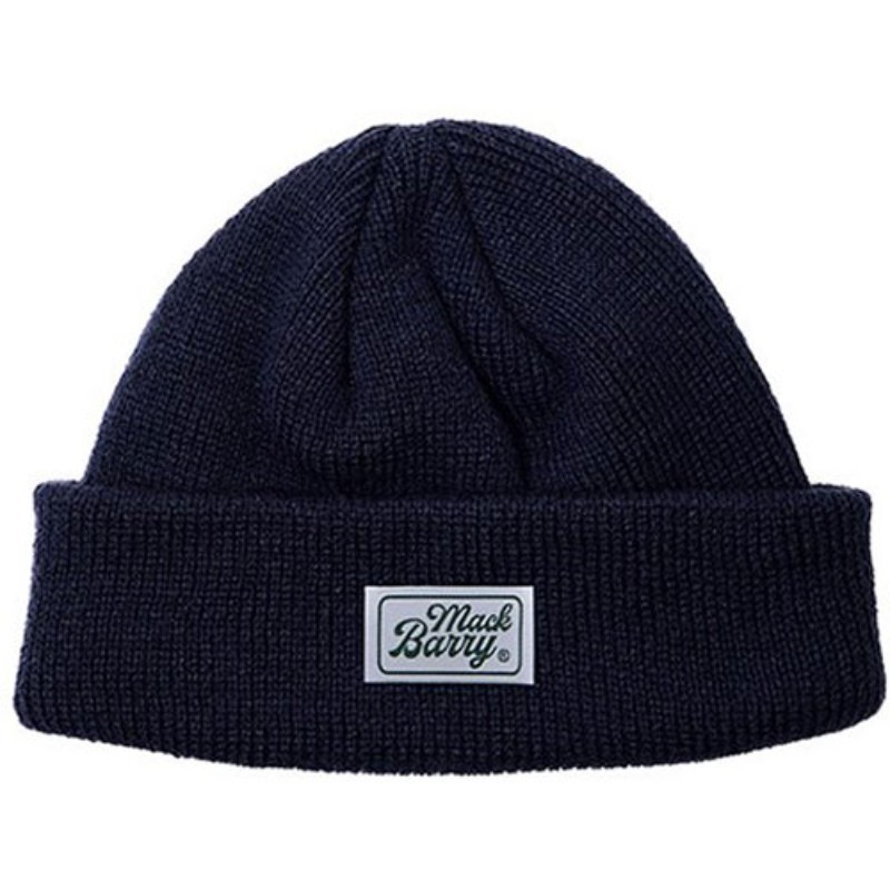 MACK BARRY マクバリー 【BEANIE(ビーニー)】 CLASSIC LABEL SHORT BEANIE ネイビー MCBRY70412 帽子 [▲][AS]