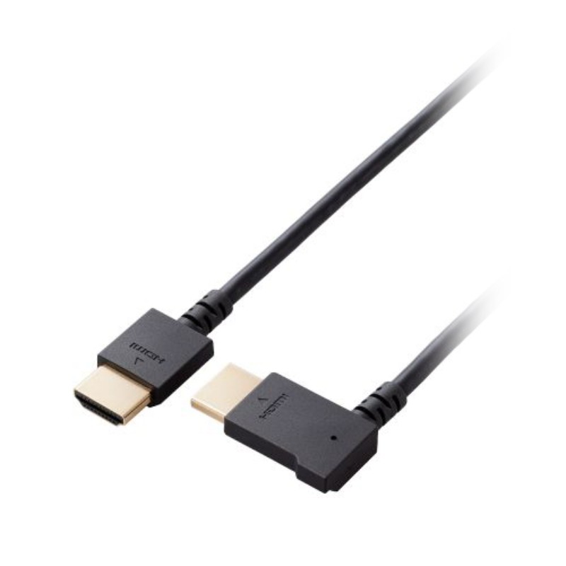 【3個セット】 エレコム HIGH SPEED HDMIケーブル(L字コネクター/右向き) CAC-HD14EYR10BKX3 [▲][AS]