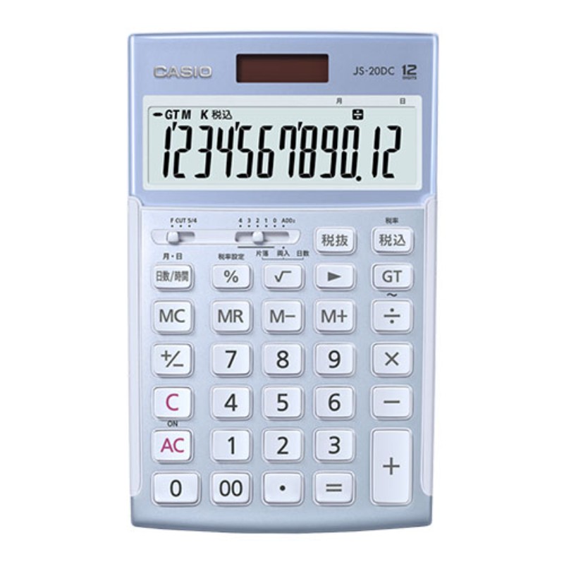 CASIO 本格実務電卓 日数計算タイプ ブルー JS-20DC-BU-N オフィス用品 [▲][AS]