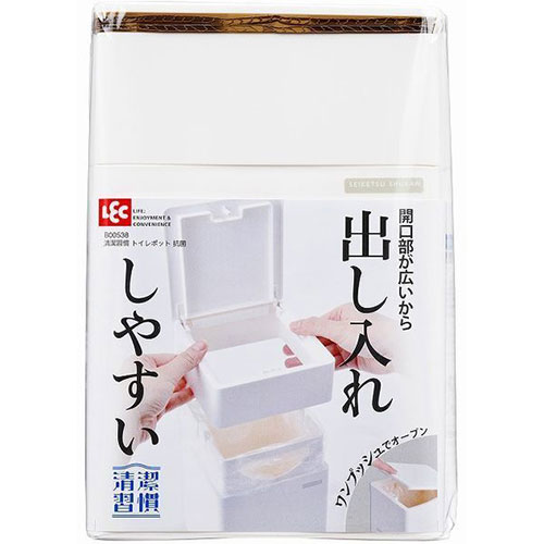 【5セット】まとめ買い レック 清潔習慣 トイレポット 抗菌 ホワイト B00538X5 [▲][AS] 4,296円
