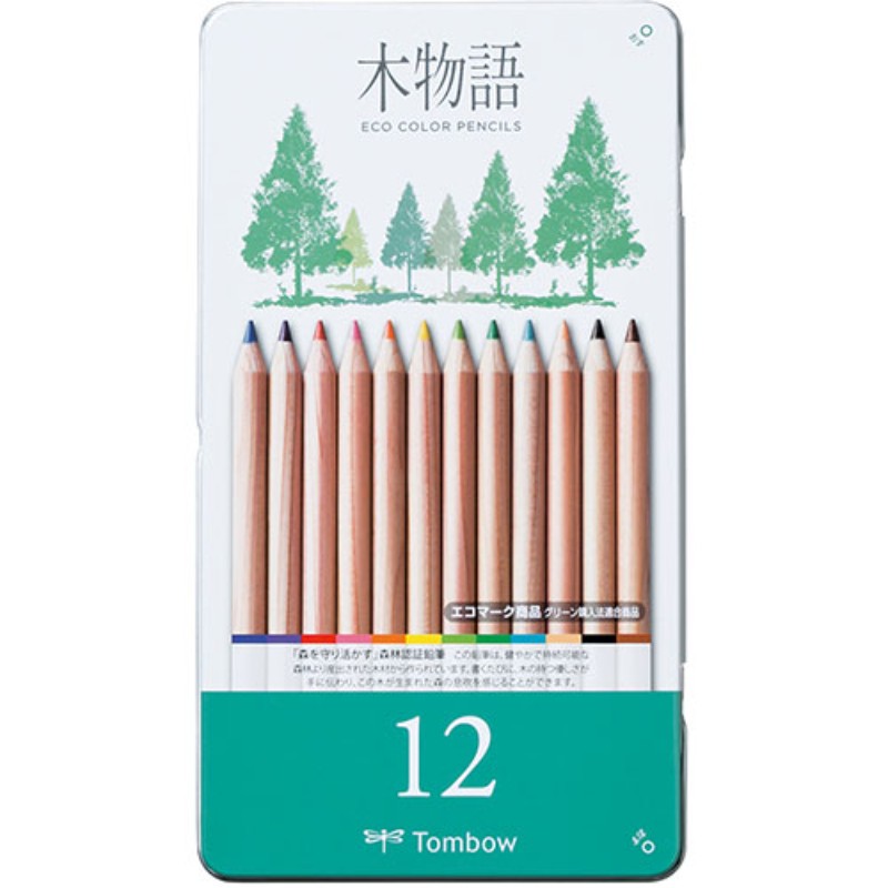 【5セット】 トンボ鉛筆 S木物語 缶入色鉛筆 12色セット Tombow-CB-RS12CX5 文房具 筆記用具 [▲][AS]