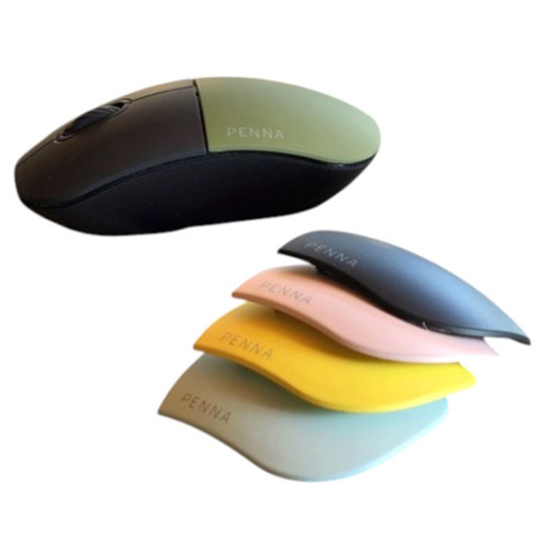 AJAX 着せ替えレトロマウス PENNA Retoro Mouse 4色付属(ピンク、ミント、イエロー、ブラック) PNAMSE [▲][AS]