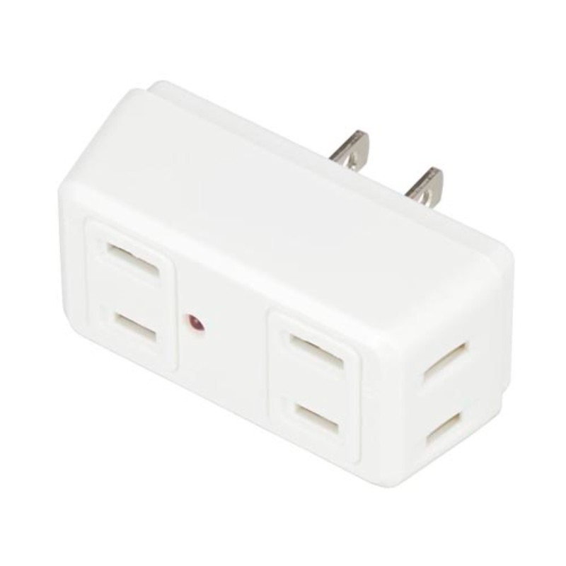 【10個セット】 YAZAWA 雷ガード付4個口クワトロタップ Y02QK400WHX10 生活家電 [▲][AS]