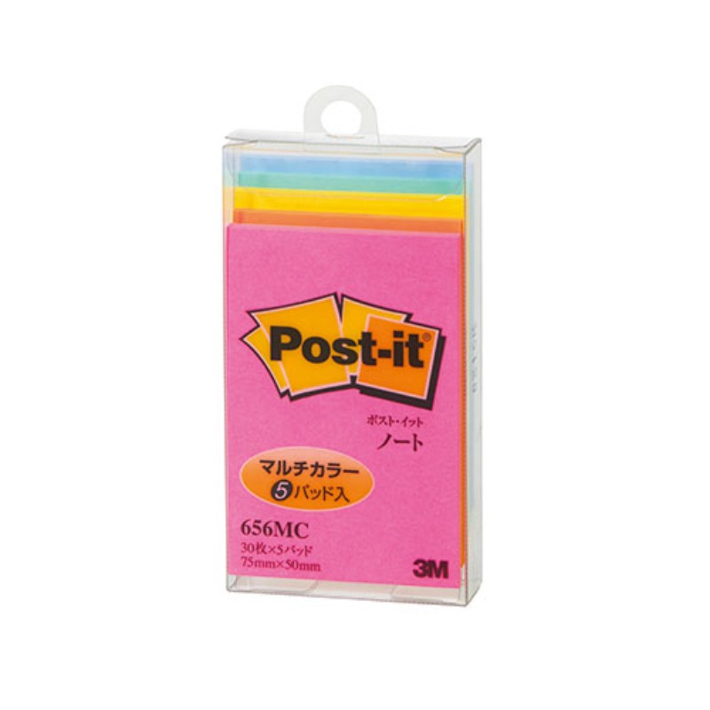 【10個セット】 3M Post-it ポストイット 656MC ノート マルチカラー 3M-656MCX10 事務用品 [▲][AS]
