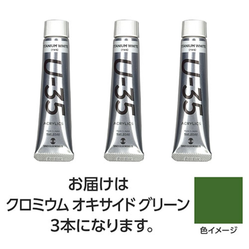 【3本×5セット】 ターナー色彩 U35 クロミウムオキサイドグリーン20ml TURNER108680X5 [▲][AS]