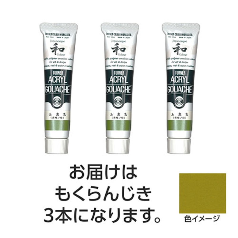 【3本×5セット】 ターナー色彩 アクリルガッシュ ジャパネスクカラーシリーズ 20ml 349もくらんじき TURNER108621X5 [▲][AS]
