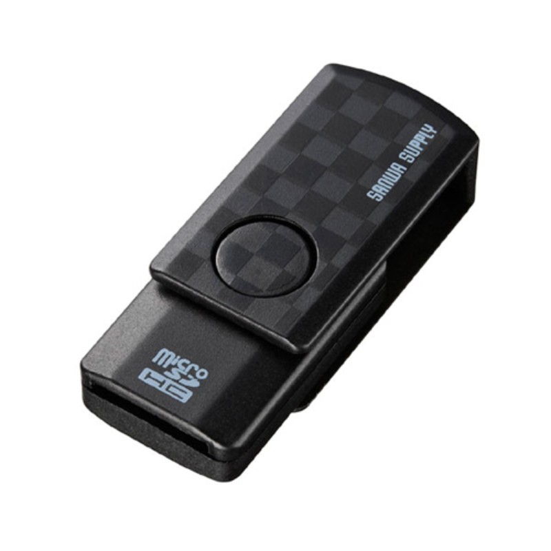 【5個セット】 サンワサプライ microSDカードリーダー ブラック ADR-MCU2SWBKX5 [▲][AS]