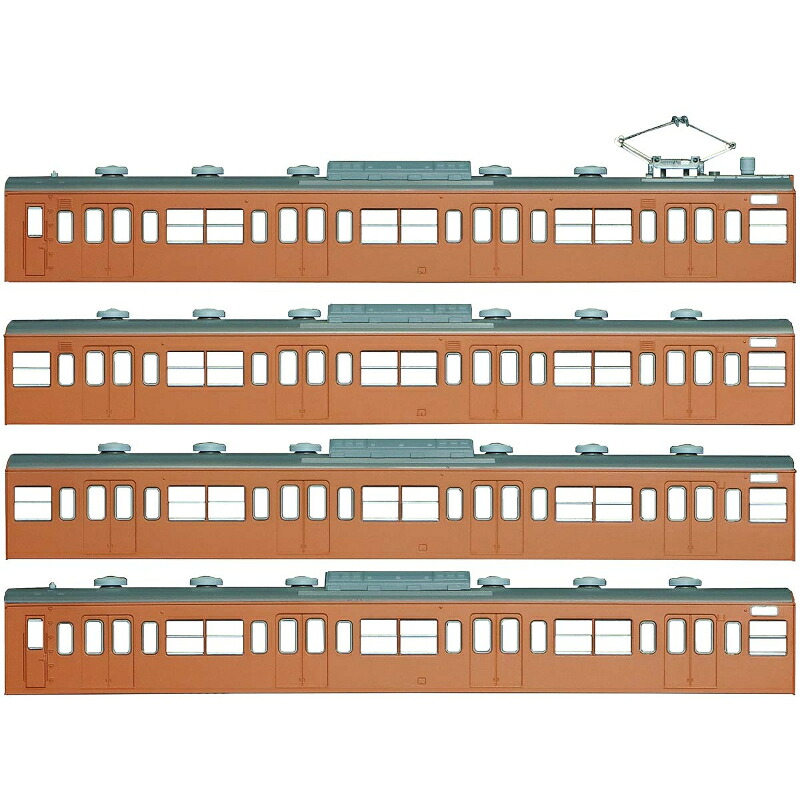 【グリーンマックス】 18001 国鉄(JR)103系 低運・非ユニット窓・冷改車・オレンジ 基本4両編成ボディキットA Nゲージ 車両キット製品 [▲][ME]