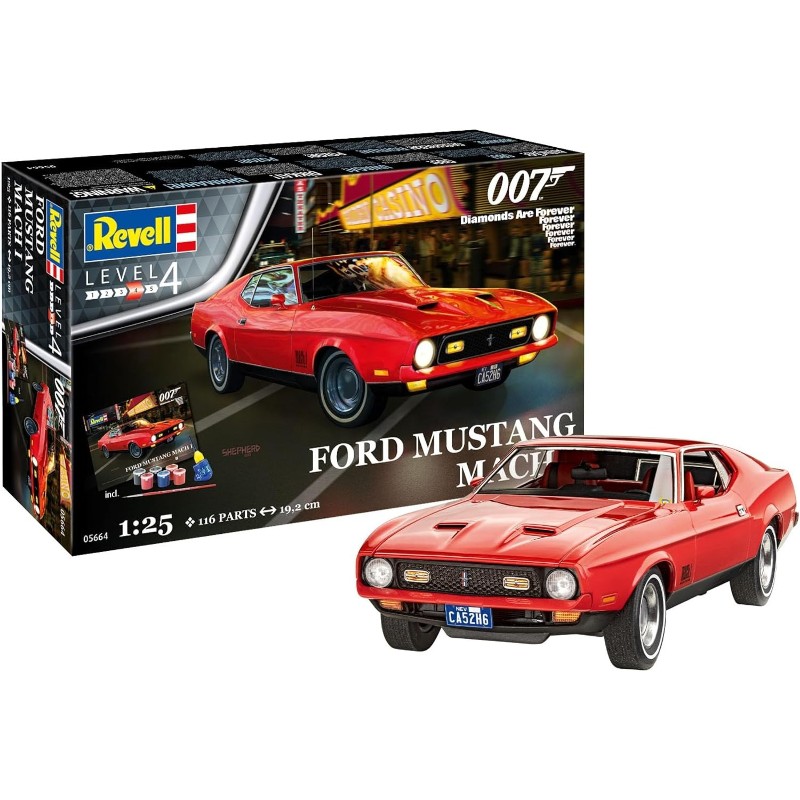 【(株)ハセガワ】 05664 ドイツレベル 1/25 フォード マスタング 007ダイヤモンドは永遠に 自動車 [▲][ME]