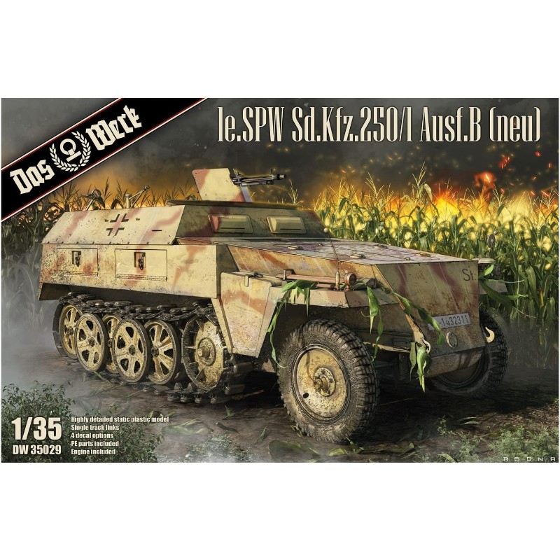 【(株)ビーバーコーポレーション】 1/35 le.SPW Sd.Kfz.250/1 B型 （ノイ） ハーフトラック プラモデル [▲][ME]