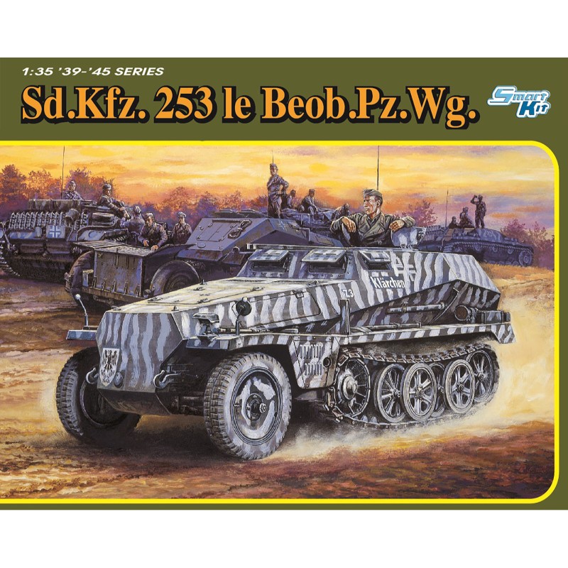 【(有)プラッツ】 DR6482SP ドラゴン 1/35 WW.II ドイツ軍 Sd.Kfz.253 軽装甲観測車 マジックトラック/金属製車幅ポール/フィギュア付属 豪華仕 [▲][ME]