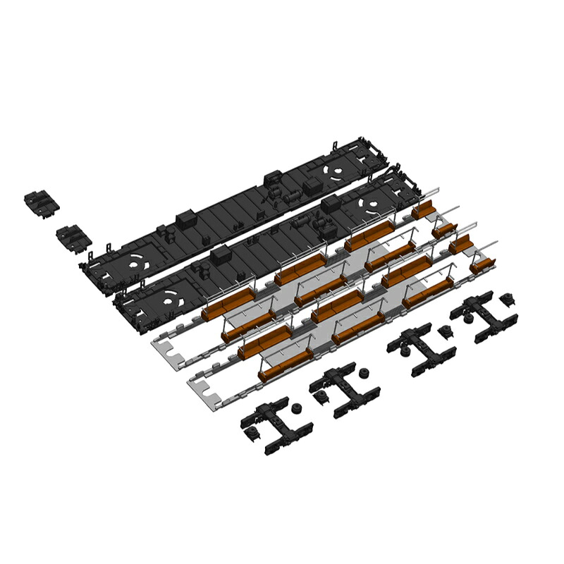 【ピーエムオフィスエー】 PP114 201系走行化キットB 床下機器・座席付属(クハ201・200用) [▲][ME]