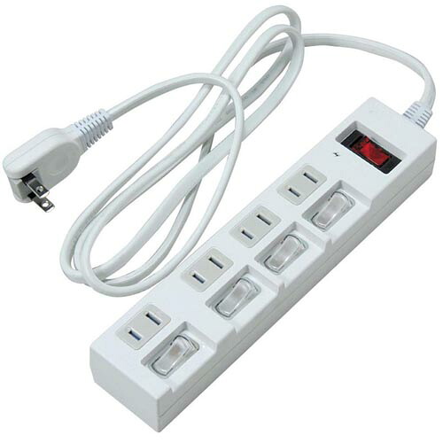 YAZAWA 10個セット 個別集中スイッチ付節電タップ Y02BKS452WHX10 お得 家電 生活家電 OAタップ[▲][AS]