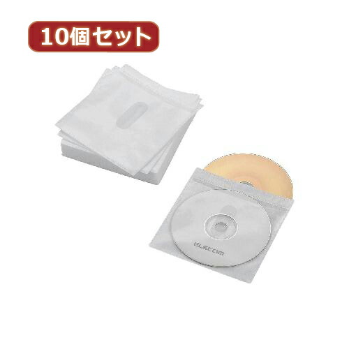 10個セットエレコム Blu-ray・CD・DVD対応不織布ケース タイトルカード CCD-NIWB60WH CCD-NIWB60WHX10 [▲][AS]