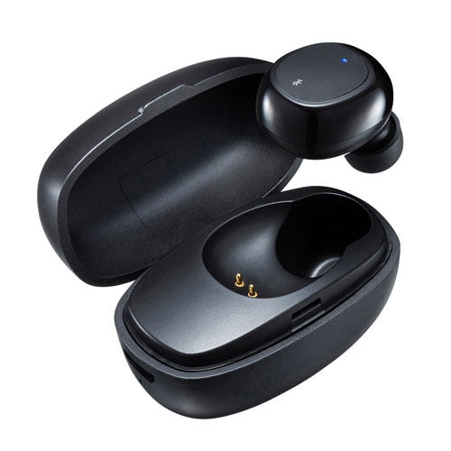 【5個セット】 サンワサプライ 超小型Bluetooth片耳ヘッドセット(充電ケース付き) MM-BTMH52BKX5 [▲][AS]