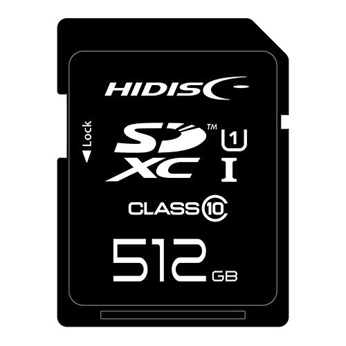 ＼最大400円OFFクーポン！7日9:59迄／HIDISC 超高速SDXCカード 512GB UHS-I Class10 U3/V30対応 HDSDX512GCL10UIJP3 [▲][AS]