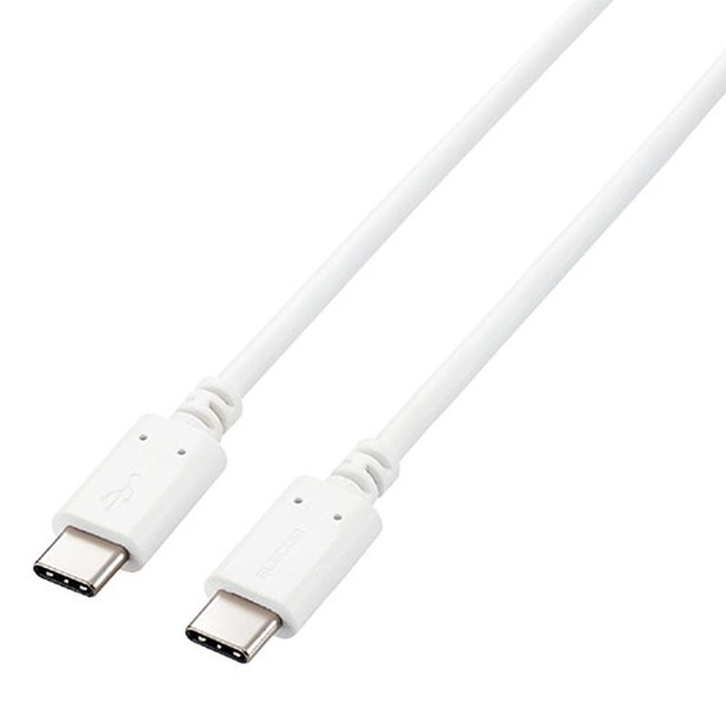 【3個セット】 エレコム USB2.0ケーブル(認証品、USB Type-C(TM) to USB Type-C(TM)) U2C-CC5PC20NWHX3 [▲][AS]