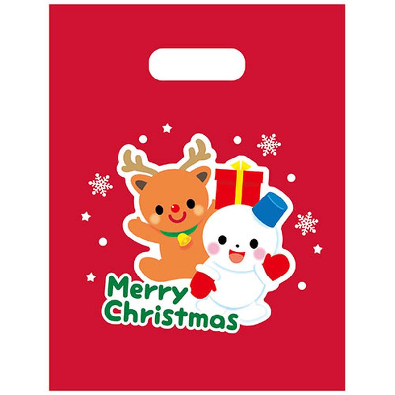 【5個セット 100枚&times;5 】ARTEC クリスマスプレゼント袋 小 マチ無し 100枚 ATC6714X5 [▲][AS]｜ホビナビ 店