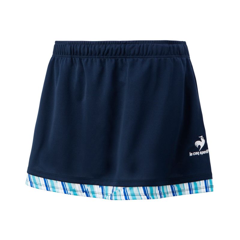 ルコック SEASONAL GAME M NVY PRINT SKORT ZX テニス ネイビー 
