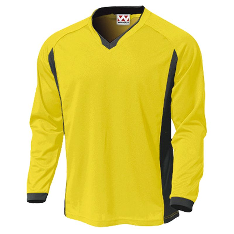ベーシックロングスリーブサッカーシャツ 21 イエロー シャツ サッカー ZX XL
