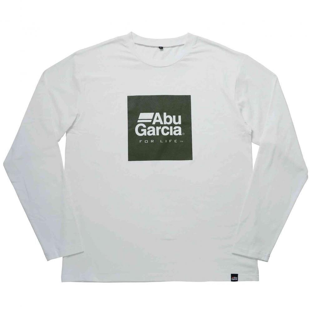 AbuGarcia アブガルシア バグオフボックスロゴロングスリーブT WHT(ホワイト) L