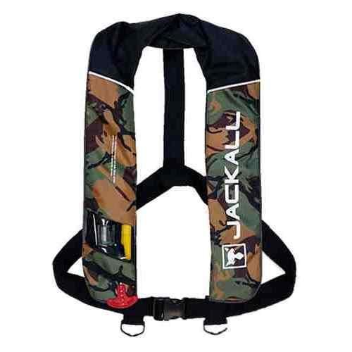 JACKALL ジャッカル 自動膨張式ライフジャケット JK2520RS グリーンカモ/ブラック