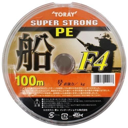 TORAY 東レフィッシング ★スーパーストロングPE船F4 100m連結 4号 12個入り|HOBIS