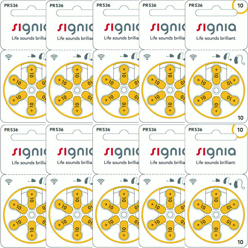 補聴器電池 PR536 10 シグニア 黄 10パック 最大81%OFFクーポン