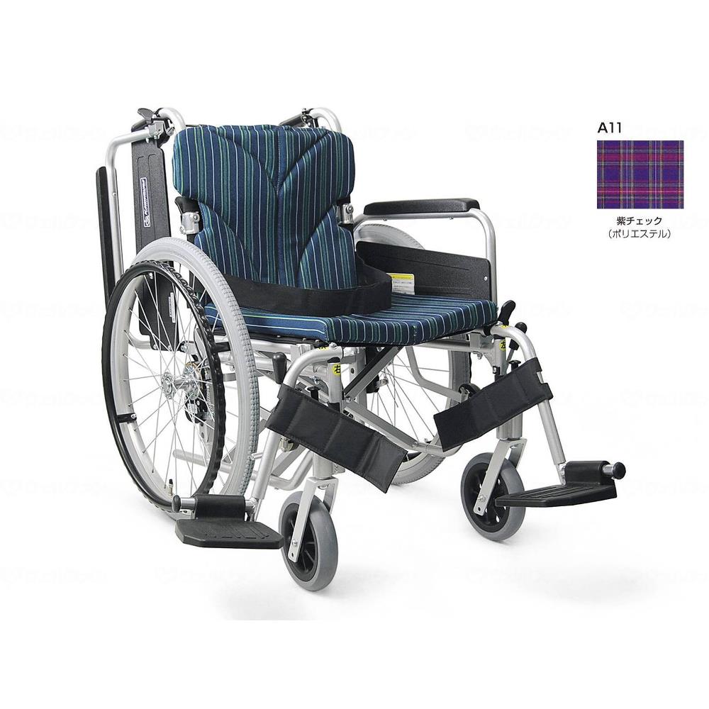 国際ブランド 車椅子 カワムラサイクル 簡易モジュール自走用 Ka0 42b M 座幅42cm 紫チェック 車いす 中床タイプ Moto Stojany Cz