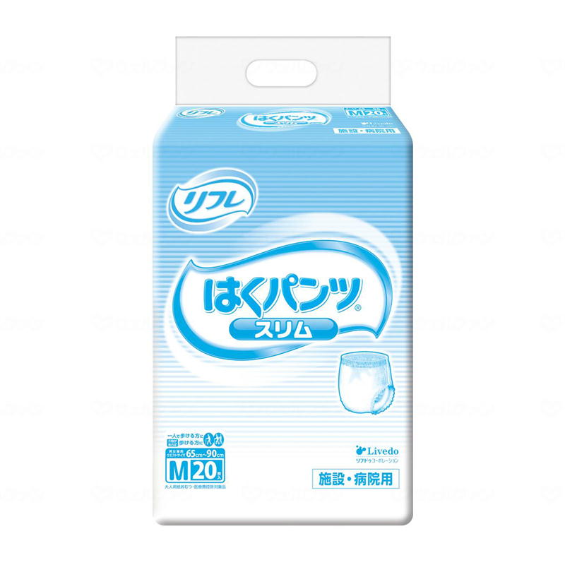 リブドゥ リフレ はくパンツ スリムタイプ 20枚×6袋 M 業務用 ケース販売 16589|となりの福祉くん店