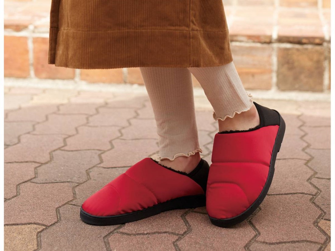 新品 コジット 足を包むファースリッポン 冬用サンダル レッド L 冬 Yourrequestentertainment Com