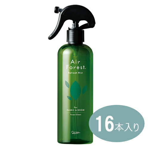 【貨物輸送無料】エステー AirForest リフレッシュミスト フォレストグリーンの芳ばしさ 本体 270ml 16本1箱 まとめ買い仕掛ける 【404648X16】泊まり遣りかた お役目用 まとめ買い