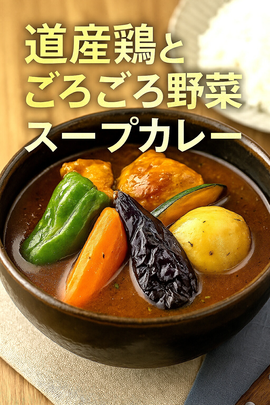 新生活応援 春グルメ【道産鶏とごろごろ野菜のスープカレー 360g×1食】北海道産鶏肉使用／常温保存 レトルトカレー 中辛 ご当地グルメ 野菜たっぷり 惣菜 非常食 ギフトにも