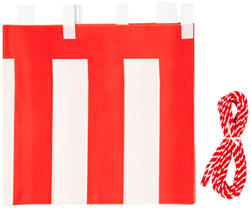 イタミアート 紅白幕 高さ45cm×長さ720cm (4間) テトロンポンジ 紅白ひも付 KH001-04IN