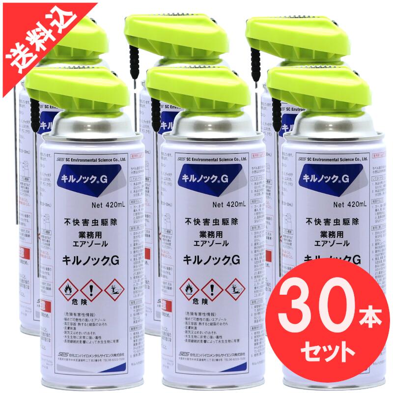 「お買い得」キルノックG 420ml ｘ 30本入/容れもの 御勤め用殺虫剤 クロ蟻 シミ チャタテムシ シロアリ キクイムシ シバンムシ ヤスデ ゲジ 細蟹 吹きつける