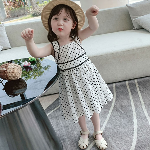 楽天市場 韓国子供服 ワンピース 女の子 ベビー ベストドレス 水玉柄 可愛い ガールズ 女児用 ベビー服 子供ワンピ 夏ワンピ 旅行 リゾート リトルプリンセス 夏着 通園 通学 90cm 100cm 110cm 1cm 130cm Hohoemimarket