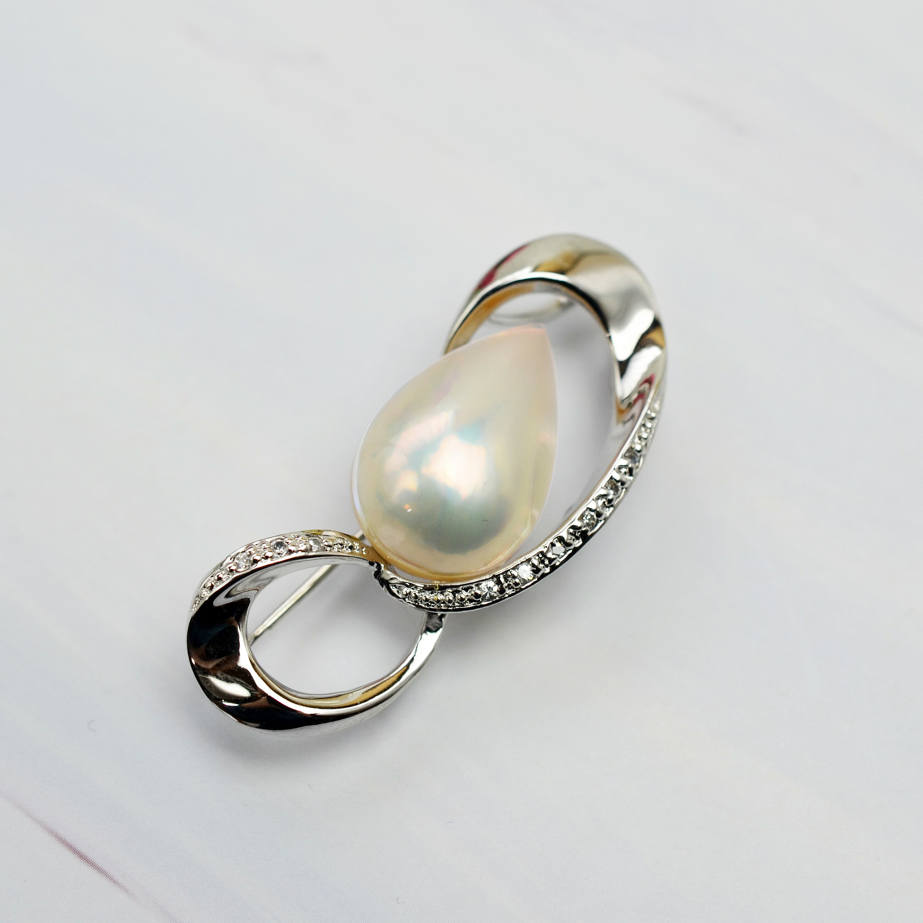 1019 マベパール ブローチ ネックレストップ SILVER - メルカリ