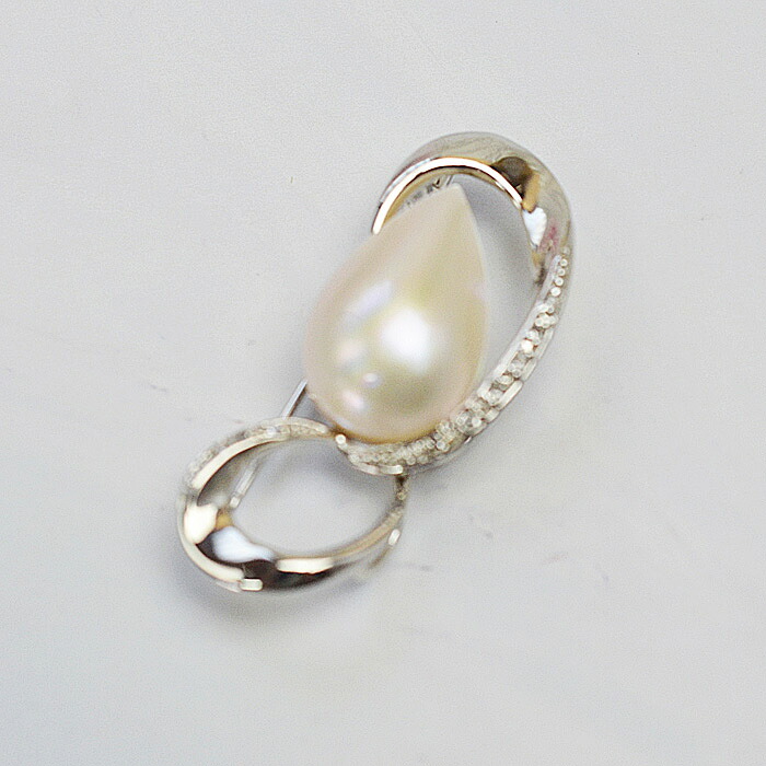 楽天市場】マベ真珠ペンダントトップ兼用ピンブローチしずく型約20