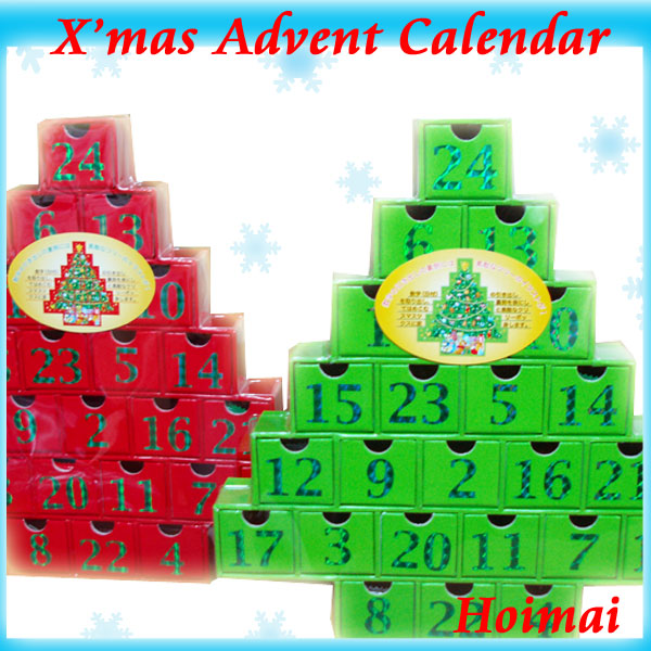 アドベントカレンダー クリスマスツリー 　毎年使える　国産お菓子入り　日めくりカレンダー　カウントダウンカレンダー