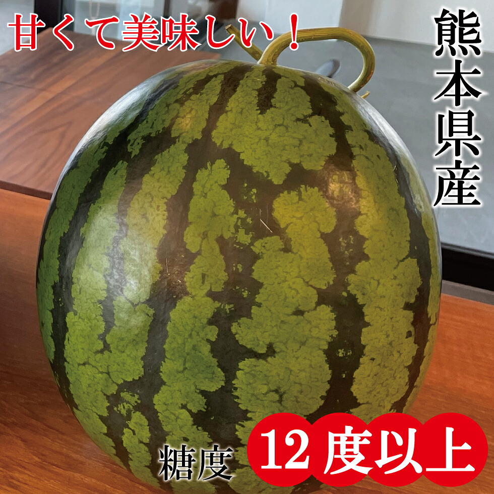 楽天市場 スイカ 熊本 甘い 大玉 果物 高糖度 フルーツ ギフト 人気商品 お供え 父の日 お中元 糖度12度以上 糖度12度 産地直送 4l以上 9 11キロ お取り寄せ 数量限定 グルメ 旬 送料無料 Hokibox