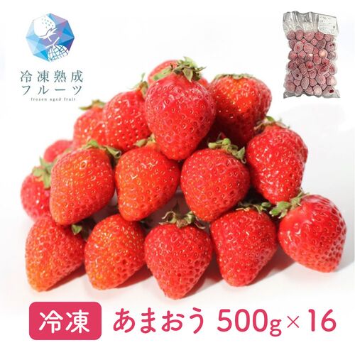 あまおう 500g×16パック   冷凍フルーツ デザート 苺 いちご イチゴ 国産 シイレル