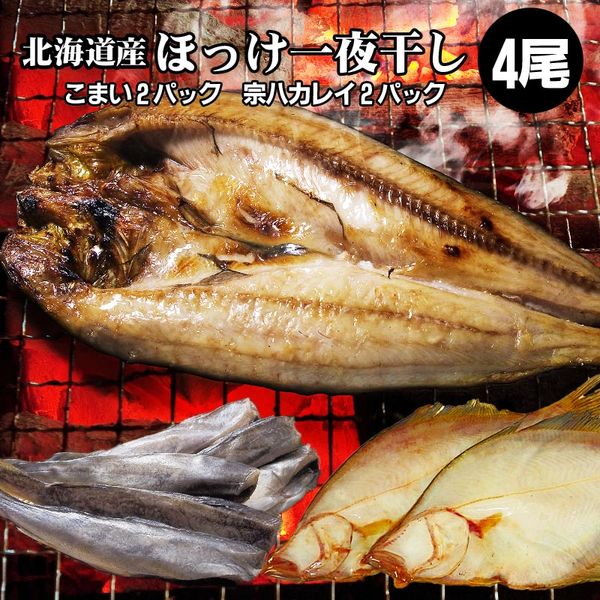 ほっけ 干物 4枚 ほっけ 一夜干し こまい2袋 かれい2袋 北海道 信憑性ほっけ 干物 異議ほっけ ほっけ一夜干し 手土産 贈呈品 施与 内祝い お 取り寄せ 御土産 贈答シロモノ 北海道直送 貨物輸送無料 メイルオーダー Maxtrummer Edu Co